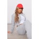Ash Grey Ribbed Hem Popper Detail Sweatshirt Ash Grey Ribbed Hem Popper Detail Sweatshirt