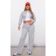 Ash Grey Ribbed Hem Popper Detail Sweatshirt Ash Grey Ribbed Hem Popper Detail Sweatshirt