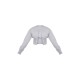 Ash Grey Ribbed Hem Popper Detail Sweatshirt Ash Grey Ribbed Hem Popper Detail Sweatshirt