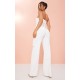 Ecru Contrast Stitch Cargo Pocket Bandeau Denim Jumpsuit Ecru Contrast Stitch Cargo Pocket Bandeau Denim Jumpsuit