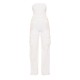 Ecru Contrast Stitch Cargo Pocket Bandeau Denim Jumpsuit Ecru Contrast Stitch Cargo Pocket Bandeau Denim Jumpsuit
