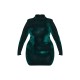 Plus Emerald Green Velour High Neck Long Sleeve Mini Dress Plus Emerald Green Velour High Neck Long Sleeve Mini Dress