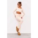 Cream Rib Scoop Neck Long Sleeve Crop Top Cream Rib Scoop Neck Long Sleeve Crop Top