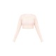 Cream Rib Scoop Neck Long Sleeve Crop Top Cream Rib Scoop Neck Long Sleeve Crop Top