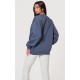 PRETTYLITTLETHING Petrol Blue Athletics Club Embossed Oversized Boxy Sweatshirt PRETTYLITTLETHING Petrol Blue Athletics Club Embossed Oversized Boxy Sweatshirt