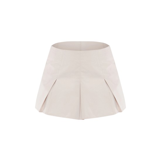 Stone Tailored Woven Box Pleat Skater Skort Stone Tailored Woven Box Pleat Skater Skort
