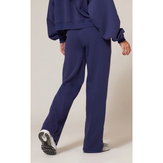 PRETTYLITTLETHING Navy Wide Leg Embroidered Sweatpants PRETTYLITTLETHING Navy Wide Leg Embroidered Sweatpants