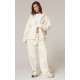 PRETTYLITTLETHING Cream Premium Embroidered Zip Front Oversized Hoodie PRETTYLITTLETHING Cream Premium Embroidered Zip Front Oversized Hoodie