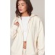 PRETTYLITTLETHING Cream Premium Embroidered Zip Front Oversized Hoodie PRETTYLITTLETHING Cream Premium Embroidered Zip Front Oversized Hoodie