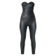 Black Bandeau Coated Denim Jumpsuit Black Bandeau Coated Denim Jumpsuit