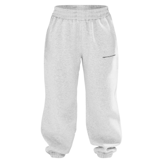PRETTYLITTLETHING Petite Ash Grey Branded Sweatpants PRETTYLITTLETHING Petite Ash Grey Branded Sweatpants