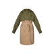 Khaki Contrast Oversized Belted Midi Trench Coat Khaki Contrast Oversized Belted Midi Trench Coat