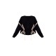 Black Chunky Knit Ribbon Detail Cardigan Black Chunky Knit Ribbon Detail Cardigan