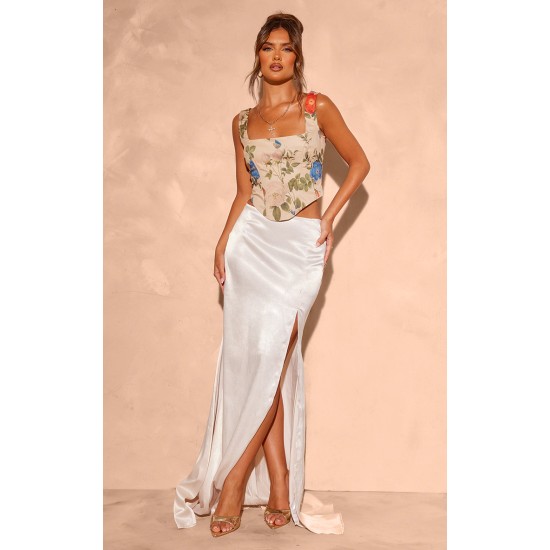 Multi Floral Print Corset Multi Floral Print Corset