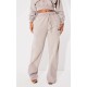 PRETTYLITTLETHING Shape Taupe Washed Wide Leg Sweatpants PRETTYLITTLETHING Shape Taupe Washed Wide Leg Sweatpants