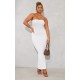 Shape White Textured Bandeau Midaxi Dress Shape White Textured Bandeau Midaxi Dress
