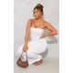 Shape White Textured Bandeau Midaxi Dress Shape White Textured Bandeau Midaxi Dress