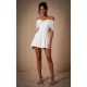 Premium White Satin Extreme Bow Detail Romper Premium White Satin Extreme Bow Detail Romper