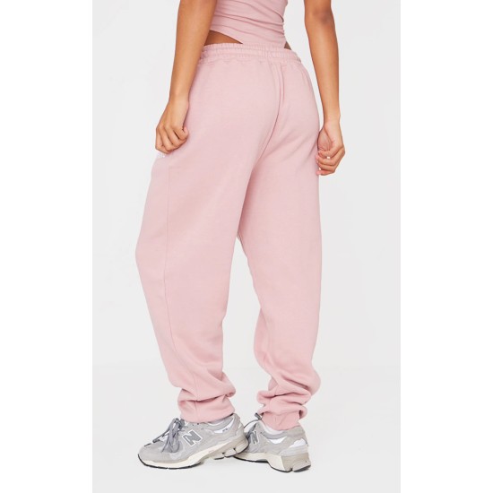 PRETTYLITTLETHING Light Pink High Waist Cuffed Sweatpants PRETTYLITTLETHING Light Pink High Waist Cuffed Sweatpants