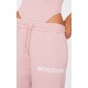 PRETTYLITTLETHING Light Pink High Waist Cuffed Sweatpants PRETTYLITTLETHING Light Pink High Waist Cuffed Sweatpants