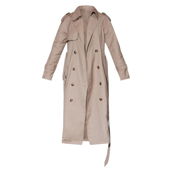 Petite Stone Woven Oversized Trench Coat Petite Stone Woven Oversized Trench Coat