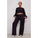 Tall Black High Waisted Wide Leg Sweatpants Tall Black High Waisted Wide Leg Sweatpants