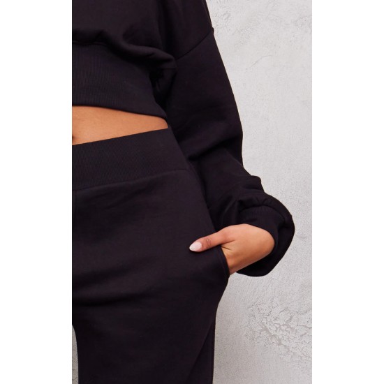 Tall Black High Waisted Wide Leg Sweatpants Tall Black High Waisted Wide Leg Sweatpants