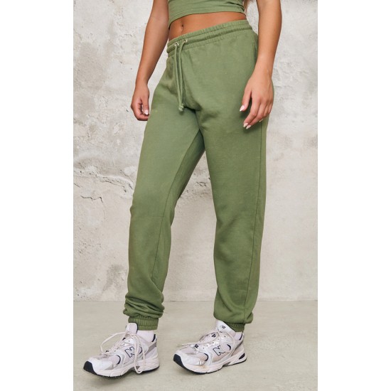 Khaki High Waisted Cuffed Sweatpants Khaki High Waisted Cuffed Sweatpants