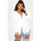Plus White Faux Suede Cargo Ruched Waist Shirt Plus White Faux Suede Cargo Ruched Waist Shirt