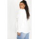 Plus White Faux Suede Cargo Ruched Waist Shirt Plus White Faux Suede Cargo Ruched Waist Shirt