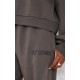 PRETTYLITTLETHING Tall Charcoal Premium Studio Print Straight Leg Sweatpants PRETTYLITTLETHING Tall Charcoal Premium Studio Print Straight Leg Sweatpants