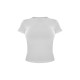 Basic White Cotton Blend Fitted Crew Neck T Shirt Basic White Cotton Blend Fitted Crew Neck T Shirt