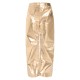 Gold Metallic Faux Leather Straight Leg Tailored Pants Gold Metallic Faux Leather Straight Leg Tailored Pants