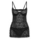 Black Lace Underwired Slip Dress Lingerie Set Black Lace Underwired Slip Dress Lingerie Set