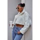 Cream Buckle Collar Borg Aviator Jacket Cream Buckle Collar Borg Aviator Jacket