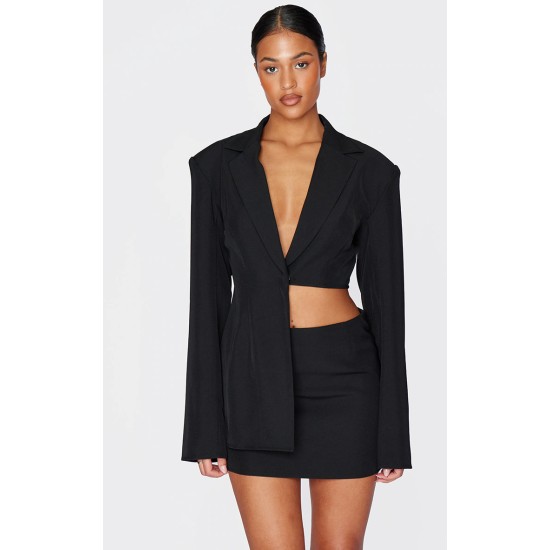 Tall Black Tailored A-line Mini Skirt Tall Black Tailored A-line Mini Skirt