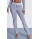 Shape Light Grey Washed Cotton Seam Detail Flare Leggings Shape Light Grey Washed Cotton Seam Detail Flare Leggings