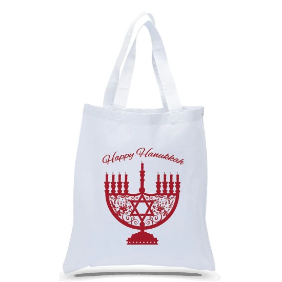 Happy Hanukkah Menorah Tote Bag Happy Hanukkah Menorah Tote Bag