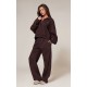 PRETTYLITTLETHING Chocolate Wide Leg Embroidered Sweatpants PRETTYLITTLETHING Chocolate Wide Leg Embroidered Sweatpants