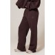 PRETTYLITTLETHING Chocolate Wide Leg Embroidered Sweatpants PRETTYLITTLETHING Chocolate Wide Leg Embroidered Sweatpants